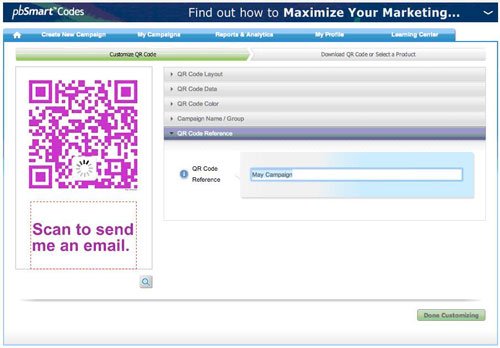 Identify QR campaigns with individual QR reference codes