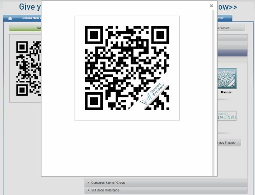 Branded QR code example