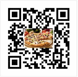 Pizza branded QR code