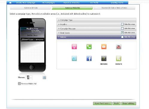 Add additional buttons to your mobile business card