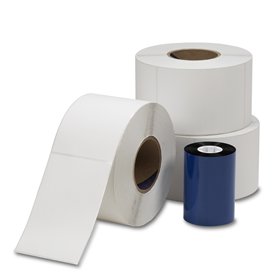Die Cut Thermal Transfer Labels 4 in. x 6 in. (3 rolls with 1 ribbon)