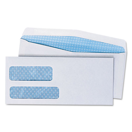 #9, Double Window, Gummed, White Business Envelopes with Tint