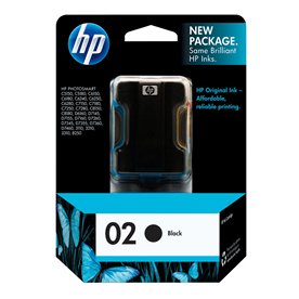HP 02 (C8721WN) Black Ink Cartridge (660 Yield)